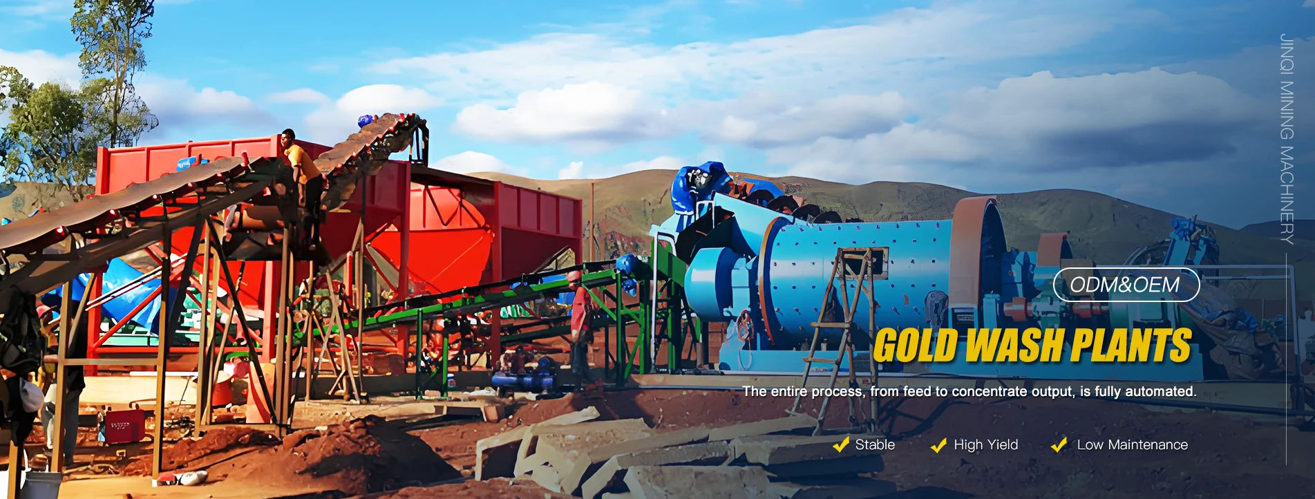 Højtydende guldvaskefabrik